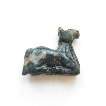 Oud Tibetaans of Nepalees Gestreepte agaat Rustend Paard