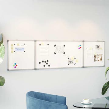 vidaXL Whiteboard magnetisch inklapbaar 200x50x1,7 cm, Verzenden, Nieuw in verpakking