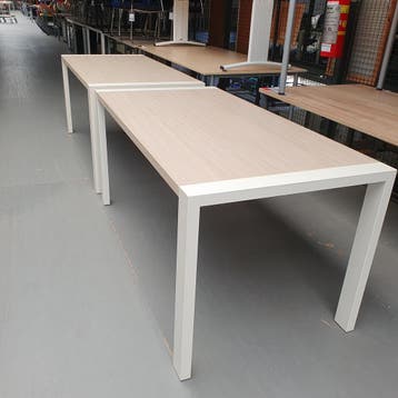 Ahrend Portal tafel - 160x80 cm - licht eiken blad/wit frame, Ophalen of Verzenden, Nieuw