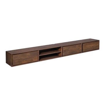 Zwevend tv meubel Ambiance Brown | 240 cm | Starfurn, Ophalen of Verzenden, Nieuw