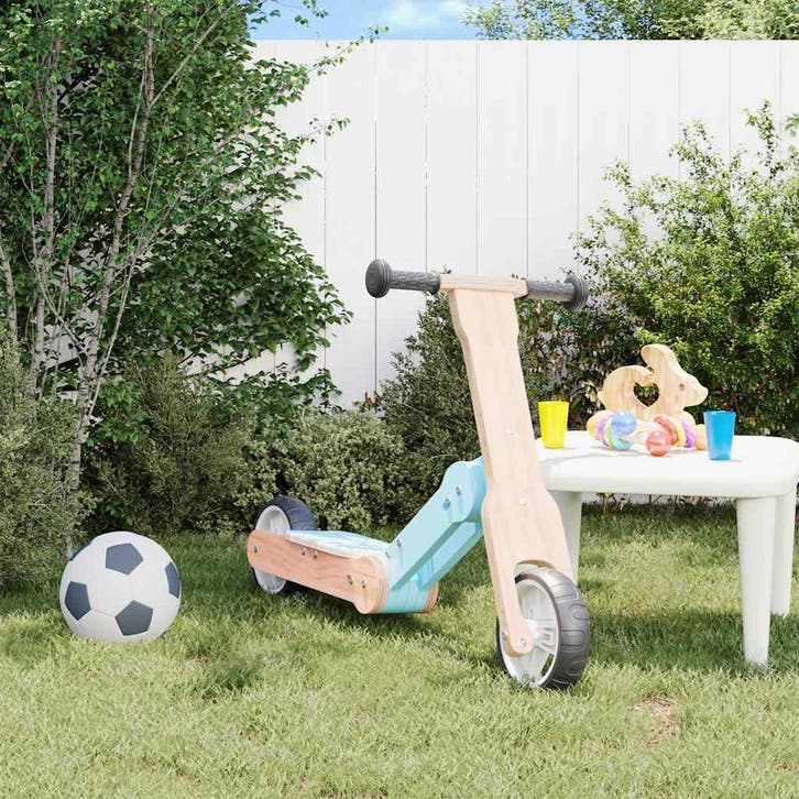 vidaXL Kinderstep 2-in-1 lichtblauw, Kinderen en Baby's, Speelgoed | Buiten | Voertuigen en Loopfietsen, Nieuw, Verzenden