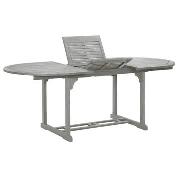 vidaXL Tuintafel 200x100x75 cm massief acaciahout grijs, Tuin en Terras, Tuintafels, Verzenden, Nieuw, Hout
