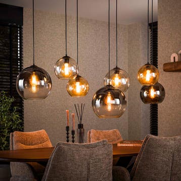 *WOONWINKEL* Grote Hanglamp Met Glazen Bollen, Verzenden, Nieuw