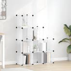 vidaXL Opbergmeubel met 9 vakken polypropeen transparant, Verzenden, Nieuw