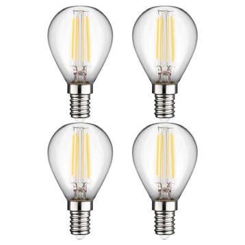 Led lamp E14 | Kogel | Goobay | 4 stuks (4W, 470lm, 2700K), Verzenden, Nieuw
