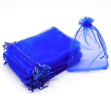 Organza Zakjes - 7x9 cm - Royal Blauw - 100 Stuks -, Verzenden, Nieuw