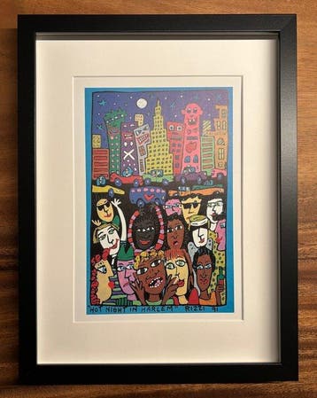 James Rizzi (1950-2011) - Hot Night in Harlem, Antiek en Kunst