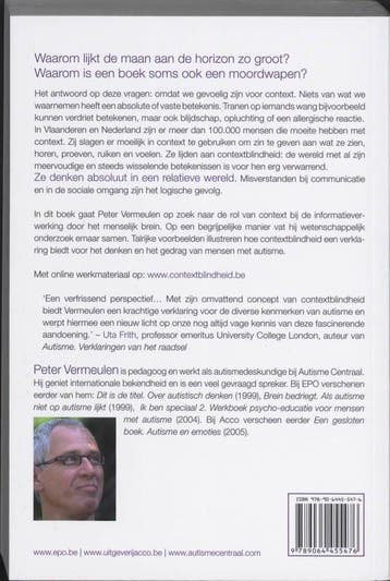 Autisme als contextblindheid 9789064455476 Peter Vermeulen, Verzenden, Gelezen, Peter Vermeulen