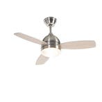 Plafondventilator staal 96cm met afstandsbediening - Rotar, Verzenden, Nieuw, Modern