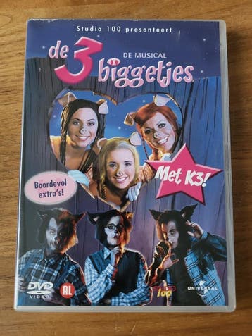 DVD - K3 - De 3 Biggetjes - De Musical, Cd's en Dvd's, Gebruikt, Verzenden, Alle leeftijden, Overige genres