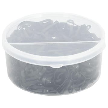 vidaXL Haarelastiekjes paard 500 st silicone zwart, Verzenden, Nieuw