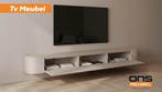 Japandi zwevend Tv Meubel ( BEIGE ), Japandi, Eikenhout, Nieuw, 200 cm of meer
