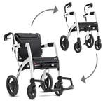 Rollz Motion – Rollator en Rolstoel in Eén - Wit M, Diversen, Rollators, Ophalen of Verzenden, Nieuw