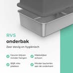 Cellavi Kattenbak RVS - Geschikt voor Grote en Kleine Katten, Dieren en Toebehoren, Katten-accessoires, Ophalen of Verzenden, Nieuw