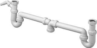 Mcalpine duplosifon 2x 6/4 x 40 mm + wasmachineaansluiting, Doe-het-zelf en Verbouw, Ophalen of Verzenden, Nieuw