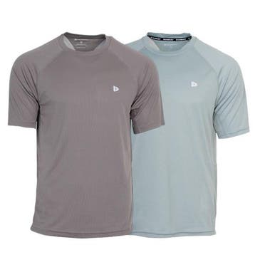 Donnay Donnay Heren - 2-Pack - Sport T-shirt André - Steel, Kleding | Heren, Verzenden, Nieuw