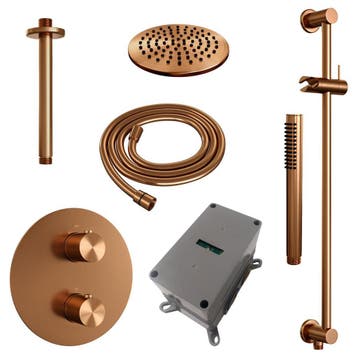 Brauer Copper Edition Thermostatische Regendoucheset Inbouw, Ophalen of Verzenden, Nieuw