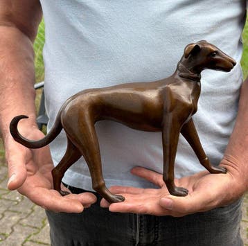 sculptuur, Windhond 31 cm (Zonder Minimumprijs) - 19.5 cm -