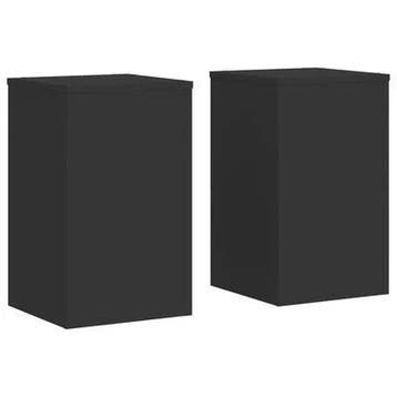 VidaXL plantenstandaard, zwart, 50 x 30 x 30 cm, 2st, Ophalen, Nieuw