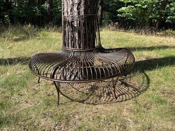 Tuinbank - Metaal - Boombank -Bruine patina