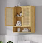 Bamboe Wandkast met 2 Deuren – Badkamerkast met Planken, Verzenden, Nieuw