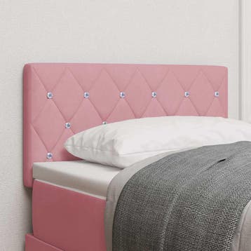 vidaXL LED Hoofdbord met LED-stripverlichting Roze 80 cm, Verzenden, Nieuw, Stof