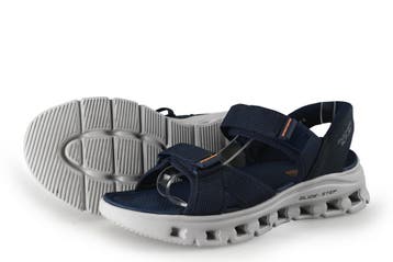 Skechers Sandalen in maat 43 Blauw, Sandalen, Zo goed als nieuw, Skechers, Verzenden