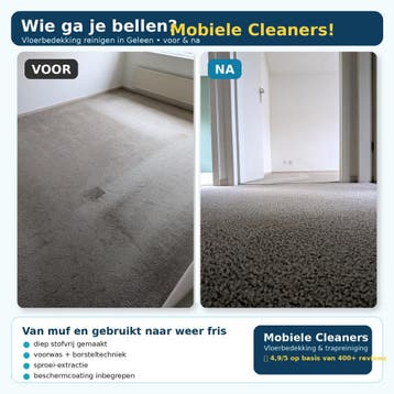 Vloerbedekking reinigen Tilburg, Waalwijk, Midden-Brabant, Nieuw