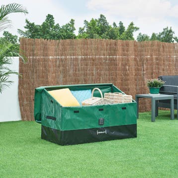 Tuin opbergbox Alanno 51/76x122x64 cm groen en zwart 387L ca, Verzenden, Nieuw