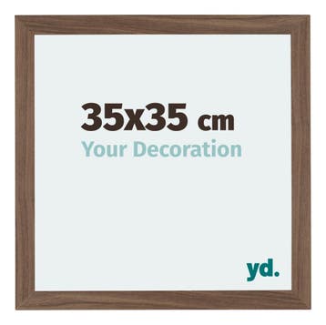 Fotolijst 35x35 cm - Walnoot Donker - MDF - Mura, Verzenden, Nieuw