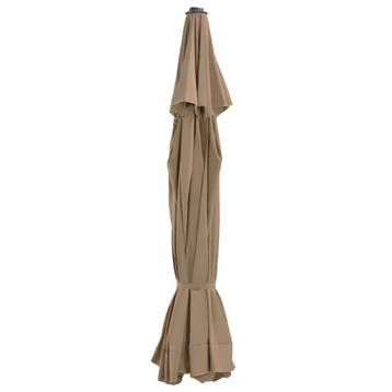 vidaXL Vervangingsdoek voor parasol 515 cm taupe, Verzenden, Nieuw