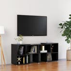 vidaXL Tv-meubel 104x30x52 cm bewerkt hout hoogglans zwart, 100 tot 150 cm, Verzenden, Nieuw, Minder dan 100 cm