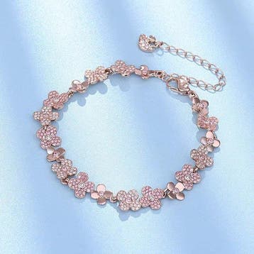 Swarovski - Metaal, kristal - Armband - Landelijke Bloemen, Antiek en Kunst