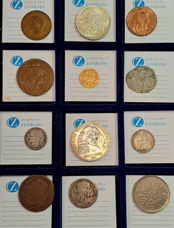 Frankrijk. Lotto di 12 monete, di cui 1 in oro e 6 in