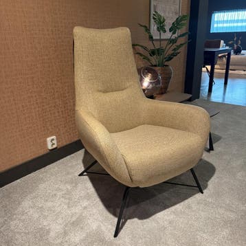 Fauteuil Dutchz 202 - Stof Okergeel - House of Dutchz, Nieuw, 75 tot 100 cm, Ophalen of Verzenden, Modern
