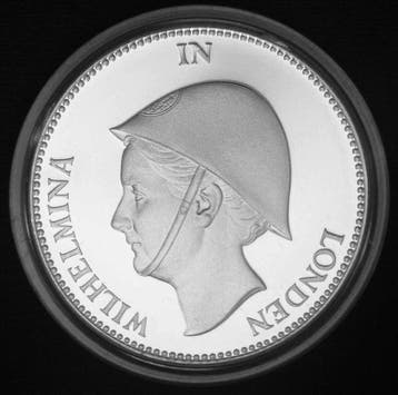 Nederland. Herslag/Restrike 1 Gulden 1940 Wilhelmina in, Postzegels en Munten, Munten | Nederland