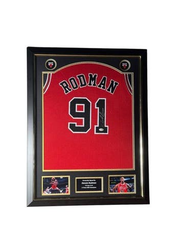 Chicago Bulls - NBA - Dennis Rodman - Premium Frame - Singed, Nieuw