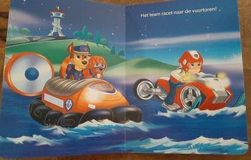 Nickolodeon Paw Patrol kartonboek - Chase en Zuma en de, Verzenden, Gelezen