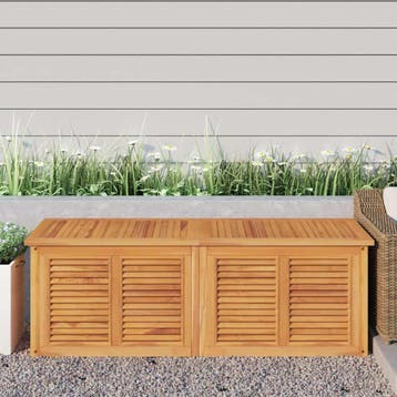 vidaXL Tuinbox met zak 150x50x55 cm massief teakhout, Tuin en Terras, Verzenden, Nieuw