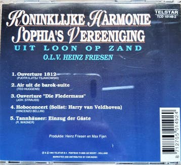 Heinz Friesen, Koninklijke Harmonie Sophias Vereniging - Ko, Ophalen of Verzenden, Gebruikt