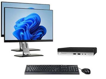 HP ProDesk 400 G5 Mini i5 9e Gen incl. 2 Monitoren + Windows, Ophalen of Verzenden, Nieuw