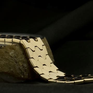 8 karaat brede fantasieschakel armband (Schakelarmband), Ophalen of Verzenden, Gebruikt, Geel, Goud