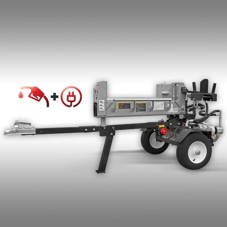 Houtklover Jansen HS-20DS63K benzine+elektro, 20 t, 60 cm,, Tuin en Terras, Kloofmachines, Liggend, Nieuw, Benzine, Ophalen of Verzenden
