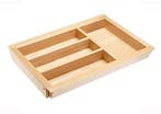 Verstelbare houten bestekbak, 424 mm diep, Nieuw