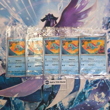 Pokémon - 5 Card - Squirtle 007/165 Promo card, Foil -, Nieuw