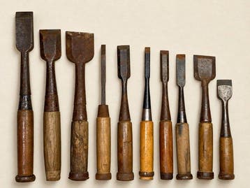 Vintage Japanese Woodworking Chisels – Set of 10 –