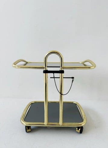 morex - Serveerwagen - Messing, Glas