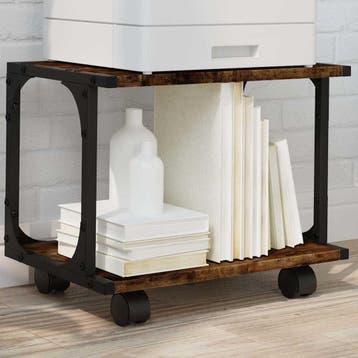 vidaXL Printerkastje 2-laags 41x28x33,5 cm bewerkt hout, Verzenden, Nieuw