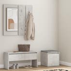vidaXL Garderobe set bewerkt hout betongrijs, Verzenden, Nieuw