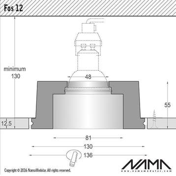 FOS12 Trimless Verdiepte Inbouwspot Rond - Gips - GU10 Ø5.., Ophalen of Verzenden, Nieuw